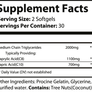 MCT Oil (Softgels) for Keto Diet